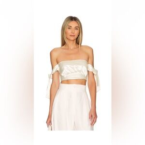 MAJORELLE bustier top in ivory